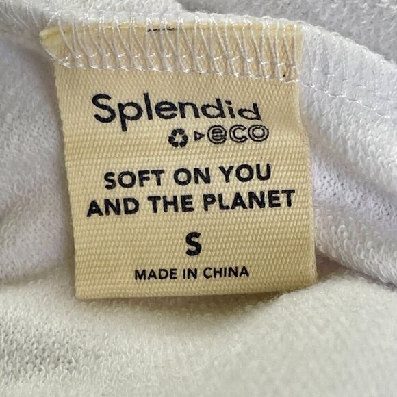 NWT Splendid Terry Drawstring Waist Eco Shorts White Womens S (4-6) Beach Summer - Picture 9 of 13